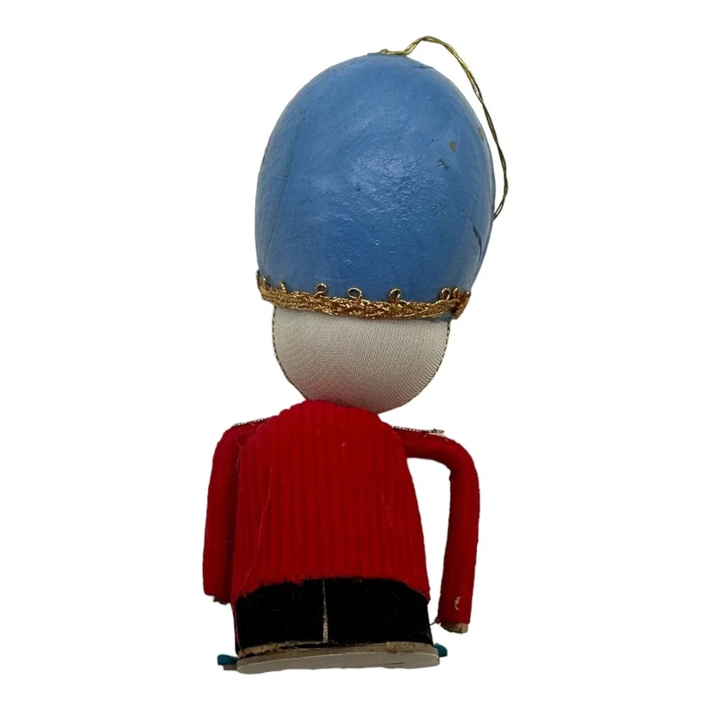 Vintage Toy Soldier Christmas Ornament Nutcracker Japan Putz Cardboard‎ 5